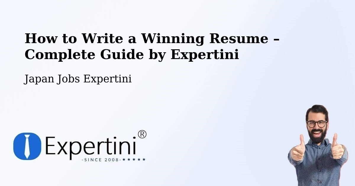 Resume Writing Guide for Job Seekers – Sobue - Sobue, Japan Jobs Expertini